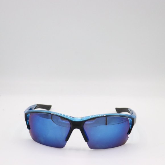Unisex Blue Sports Glasses Shiny Blue Lenses - Picture 2 of 3